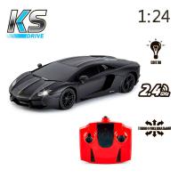 Машинка на радіокеруванні Lamborghini Aventador LP700-4 (чорний) KS Drive 124GLBB