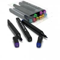 Набір двосторонніх скетч маркерів, 12 штук Brushme MPTT12