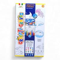 Килимок для малювання Grafiti canvas +12 фломастерів RONG FA 9004