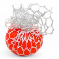 Антистрес Мʼячик-мозок Mesh Squish Game (4 см) помаранчевий MIC MS-24-71