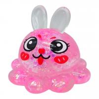 Антистрес жуйка-тягучка Зайка-восьминіг 7 см (рожевий) MIC MS-24-11-39