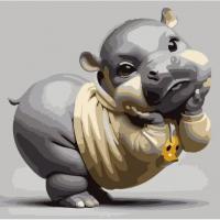 Картина за номерами Бегемотик 30х30 см Art Story AS2267