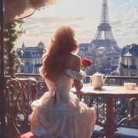 Алмазна мозаїка Вид на Париж 30х30 см Strateg HEE16310