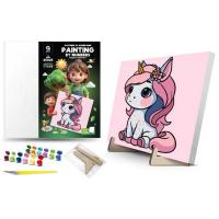 Картина по номерах на підставці Принцеса Єдиноріжка (25х25 см) qbee QB900-011