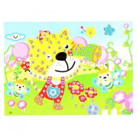 Дитяча мозаїка за номерами "Тигреня" 13-126-7 різнокольорові камінчики