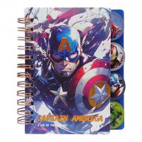 Блокнот на спіралі Супергерої (Капітан Америка) MIC SH-100K-01