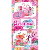Конверт вітальний (для грошей) 16.5х9х0,5 см Експрес Удачі 0072