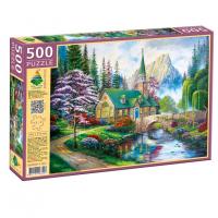 Пазли Церква у лісі, 500 елементів, 47 х 33 см Київська фабрика іграшок 83507