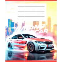 Зошит учнівський "Авто в диму" 036-580051L-1 у лінію, 36 аркушів (959057)