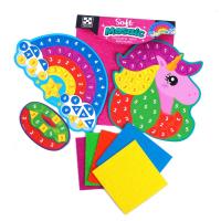 Набір для творчості зі плюшевою мозаїкою «Єдиноріг та Веселка» укр Vladi Toys VT4511-17