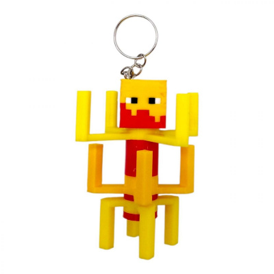 3D Брелоки MINECRAFT / МАЙНКРАФТ BLAZE / ІФРИТ БЛЕЙЗ KEYCHAIN, 3D друк OYTOY 01024100