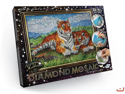Алмазна живопис DIAMOND MOSAIC, Тигри Dankotoys DM-01-07