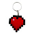Брелок 3d друк Minecraft: Heart Cliker MIC KCHN111