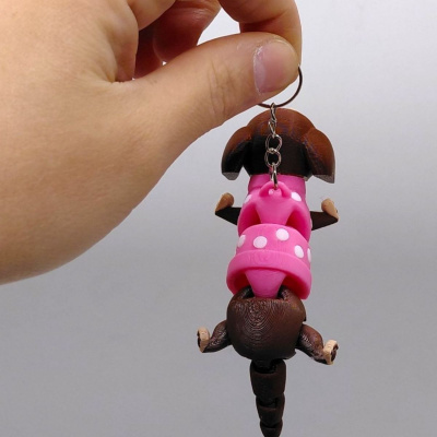3D Брелоки CUTE DACHSHUND / ТАКСА KEYCHAINN, 3D друк OYTOY 03010100