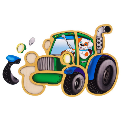 Контурний пазл Трактор Ubumblebees ПСД119