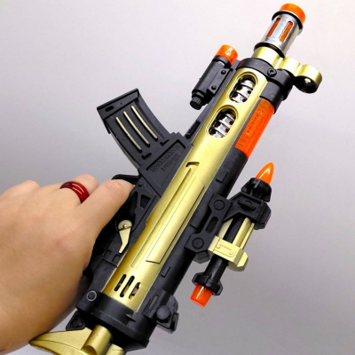 Автомат, що світиться, музичний (ЗОЛОТИСТИЙ) MIC MS-23-421