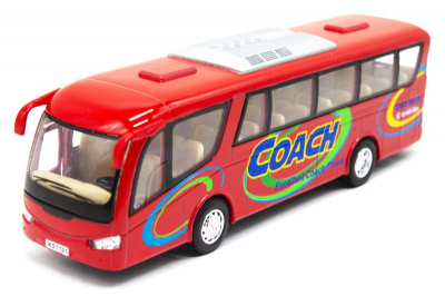Інерційний автобус Coach (червоний) Kinsmart KS7101W