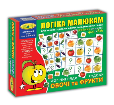 Гра Судоку. Фрукти і овочі Київська фабрика іграшок 82739