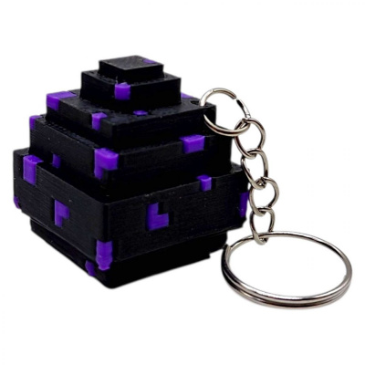 3D Брелоки MINECRAFT / МАЙНКРАФТ DRAGON EGG / ЯЙЦЕ ДРАКОНА KEYCHAIN, 3D друк OYTOY 01028100