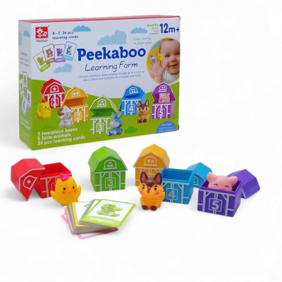 Логічна гра Pekaboo. Ферма. Будиночки з тваринками, вид 2 SunQ toys SQ22003-1