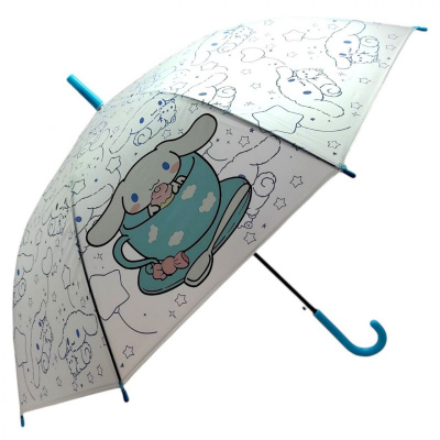 Парасолька Аніме. Санріо - Сінаморолл, тростина; висота - 75 см; діаметр купола - 83 см, (блакитна) MIC C68605