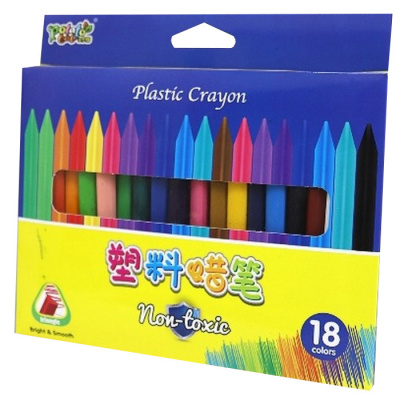 Олівці воскові CRAYONS DSCN3833-18, 18 кольорів