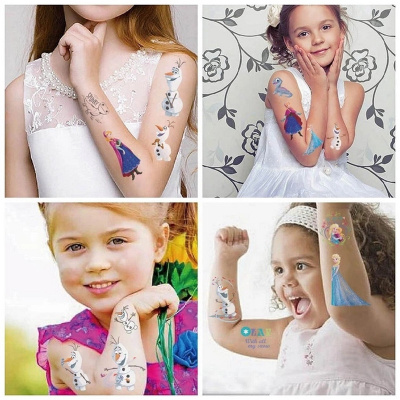 Набір тимчасових тату "Холодне серце" frozen-tattoo-mini-set-1-10, 10 штук, розмір 12 х 7 см