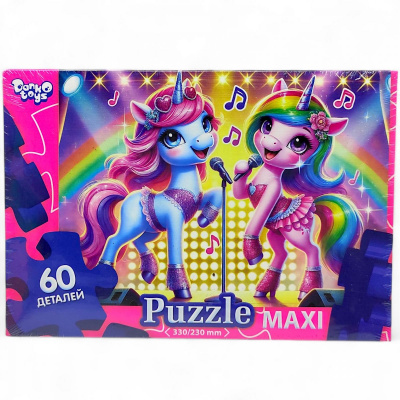 MAXI PUZZLE 60 ЄДИНОРОГИ НА СЦЕНІ Danko toys Mx60-11-01,02,03,04...16