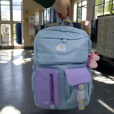 Рюкзак дитячий Єдинороги (блакитний) MIC C57484