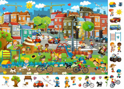 Книга-картонка Великий віммельбух. У місті (укр) Crystal Book F00019439