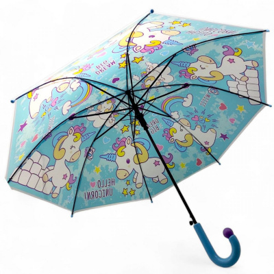 Парасолька дитяча (довжина 65 см, діаметр - 75 см) блакитний MIC C68530