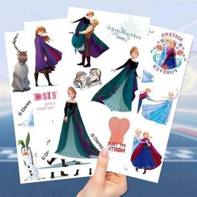 Набір тимчасових тату "Холодне серце" frozen-tattoo-mini-set-1-10, 10 штук, розмір 12 х 7 см