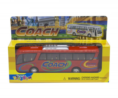 Інерційний автобус Coach (червоний) Kinsmart KS7101W