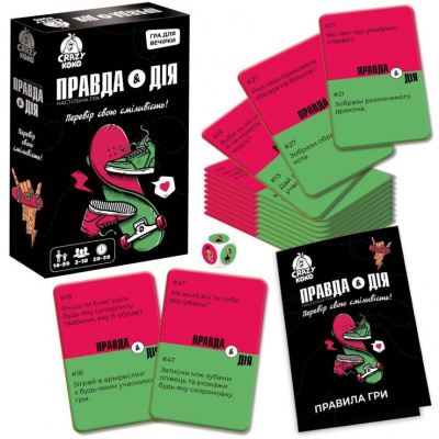 Гра настільна розважальна Правда або дія Crazy Koko 14+ (укр) Vladi Toys VT5903-02