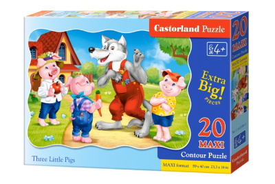 Пазли Максі 3 поросят, 20 елементів Castorland С-02399