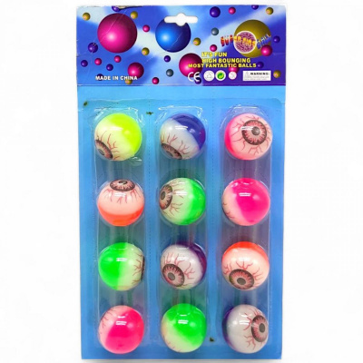 Мʼячики-стрибунці Оченята, 4,5 см, 12 штук MIC KA-23-1882