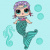 Картина за номерами з фарбами металік L.O.L. Surprise! Mermaids Merbaby 40х40 см Ідейка KHO6262 Картина за номерами з фарбами металік L.O.L. Surprise! Mermaids Merbaby 40х40 см Ідейка KHO6262