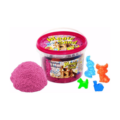 Кінетичний пісок Magic Sand, 500 г, з формочками (рожевий) Strateg 371-3