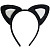 Обруч Котячі вушка, мʼякі (чорні) MIC sm162