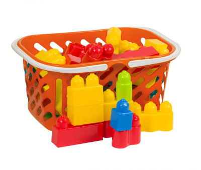 Конструктор на 34 деталі в кошику червоний Kinderway 02-307