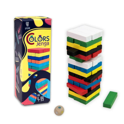 Настільна гра Colors Jenga, міні (48 брусків) Strateg 30717