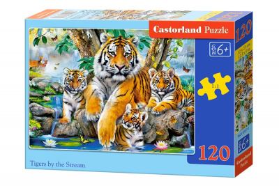 Пазли Сімейство тигрів, 120 ел Castorland B-13517
