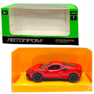 Машинка металева АВТОПРОМ 1:43, FERRARI (ЧЕРВОНА) Автопром AP43100