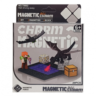 Дитячий магнітний конструктор Minecraft 9962, 29 деталей