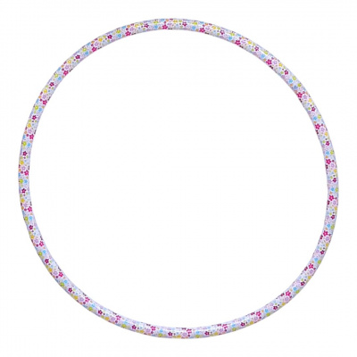 Обруч №0 53 см Кольорові квіточки (білий) Bamsic 0191