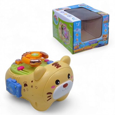 Кермо Кіт-мандрівник, звук, світло, укр (жовтий) Wtoys 10749