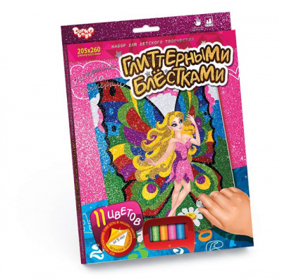 Розфарбування глітером за номерами Фея Dankotoys РГН-02-05