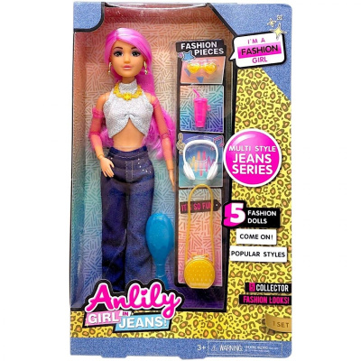 Лялька pink hair, серія jeans Anilly MIC 616081C