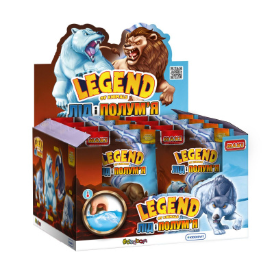 Стретч-іграшка у вигляді тварини серії LEGEND OF ANIMALS МАКСІ – ЛІД І ПОЛУМ’Я (мікс) sbabam 60/CN25