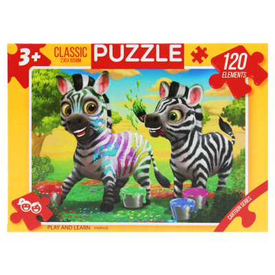 Пазли Веселі зебри, 120 елементів Dankotoys C120-17-01